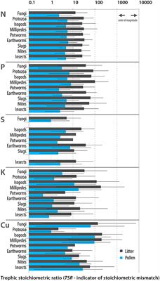 Pollen Stoichiometry May Influence Detrital Terrestrial and Aquatic Food Webs